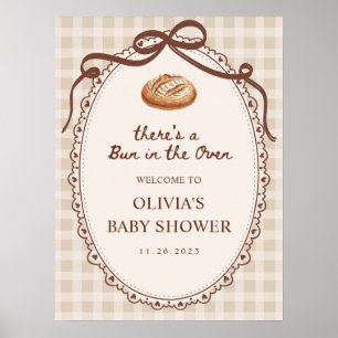 Bun in the Oven Bageri Barnkalas Välkommen Poster