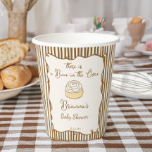 Bun in the oven baking baby shower monogrammed
