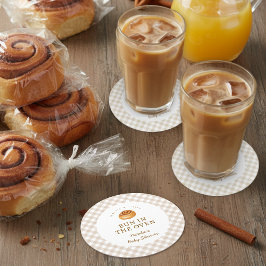 Bun In The Oven Cinnamon Roll Baby Shower Underlägg Papper Rund