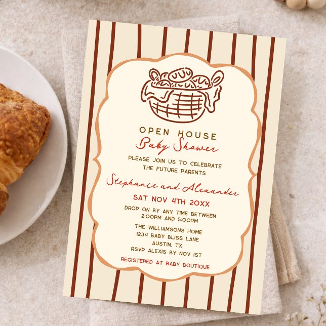 Bun In The Oven Come And Go Baby Shower Inbjudningar (Skapare uppladdad)