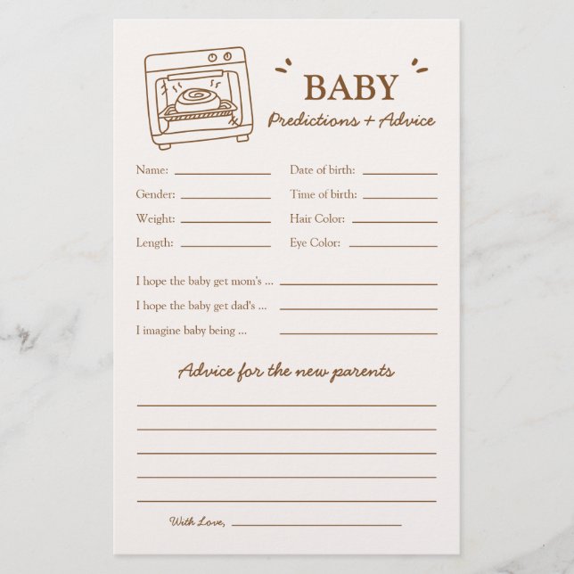 Bun in the Oven Predictions and Advice (Framsida)