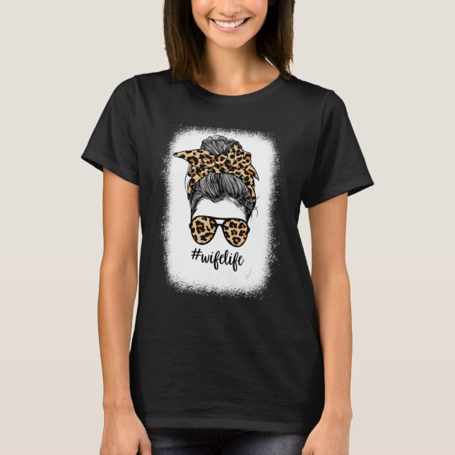 Bun Leopard Print Mor T Shirt (Framsida)