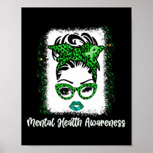 Bun Mental Health Awareness Ribbon Month Maj 2022 Poster
