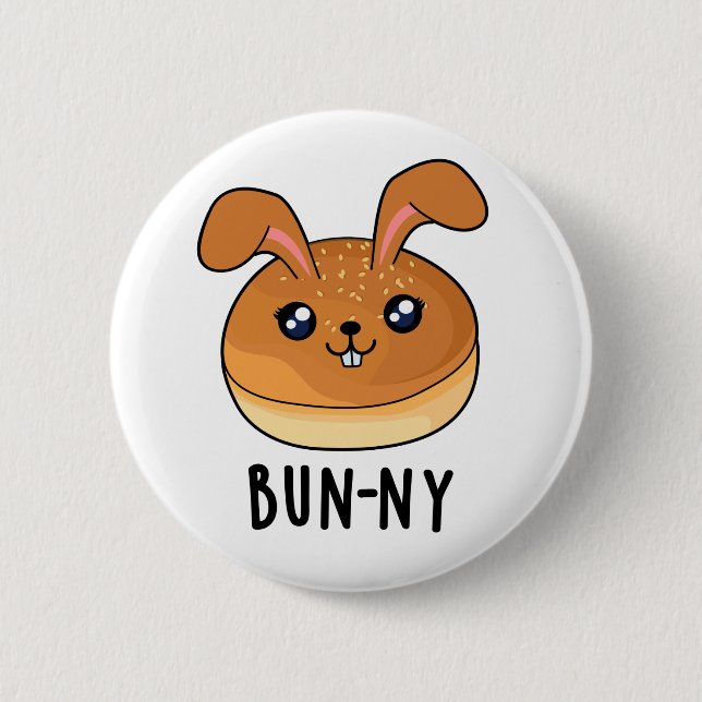 Bun-ny Funny Bunny Rabbit Bun Pun Knapp (Framsida)