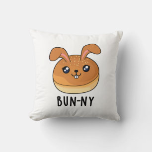 Bun-ny Funny Bunny Rabbit Bun Pun Kudde