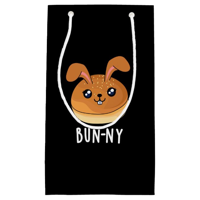 Bun-ny Funny Bunny Rabbit Bun Pun Mörk BG (Framsidan)