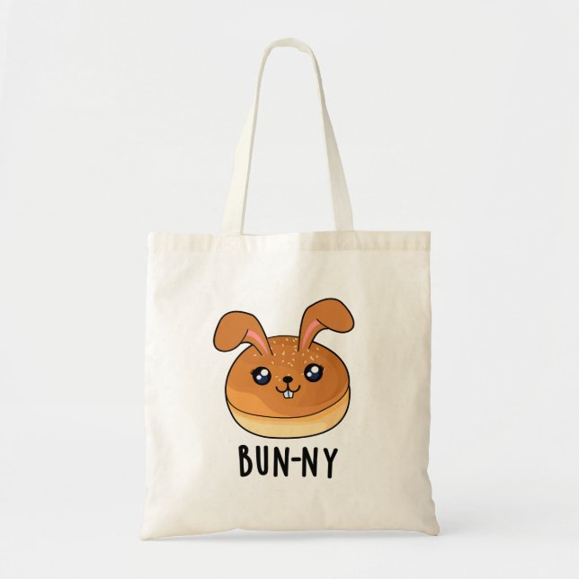 Bun-ny Funny Bunny Rabbit Bun Pun Tygkasse (Framsidan)