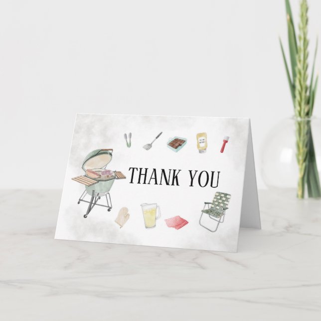 Bun och Burger Baby Shower Tack Kort (Framsida)