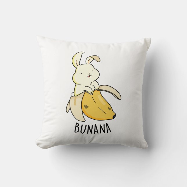 Bunana Funny Bunny i en Banana Pun Kudde (Framsida)