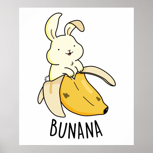 Bunana Funny Bunny i en Banana Pun Poster (Framsidan)
