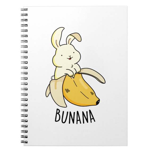 Bunana Rolig Kanin I En Banan Puns  Anteckningsbok (Framsidan)