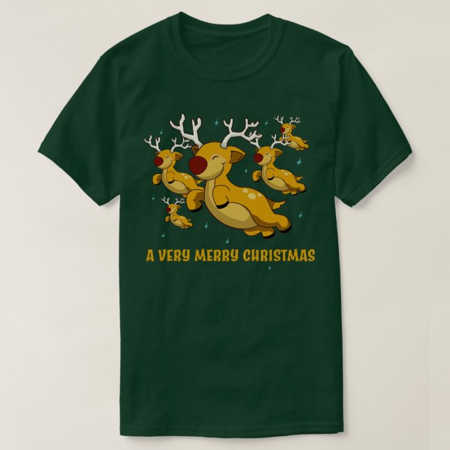 Bunch med flytande renar t shirt (Design framsida)