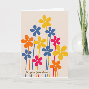Bunch of Flowers Grandma Mors dag Kort