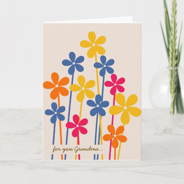 Bunch of Flowers Grandma Mors dag Kort (Framsida)