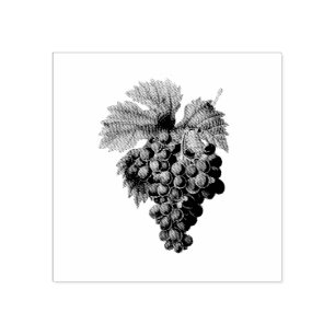 BUNCH OF GRAPES WOOD FRIMÄRKE STÄMPEL