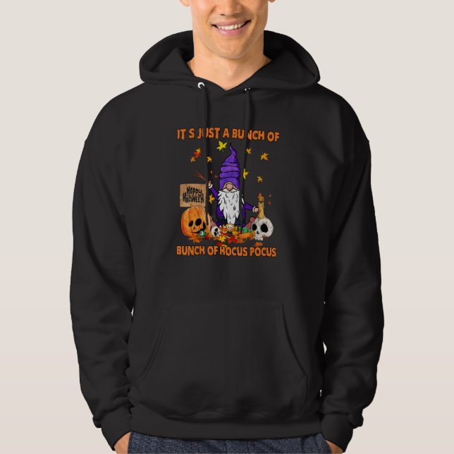 Bunch Of Hocus Pocus Pumpkin Gnomes Bats Scary Hoodie (Framsida)