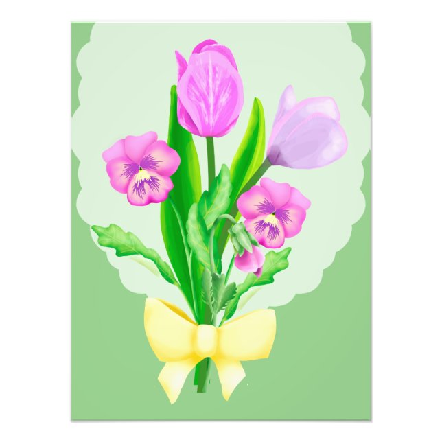 Bunch of Vår blommor 2 Fototryck (Framsidan)