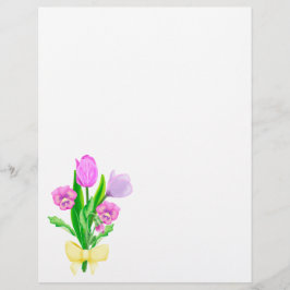 Bunch of Vår blommor Brevhuvud