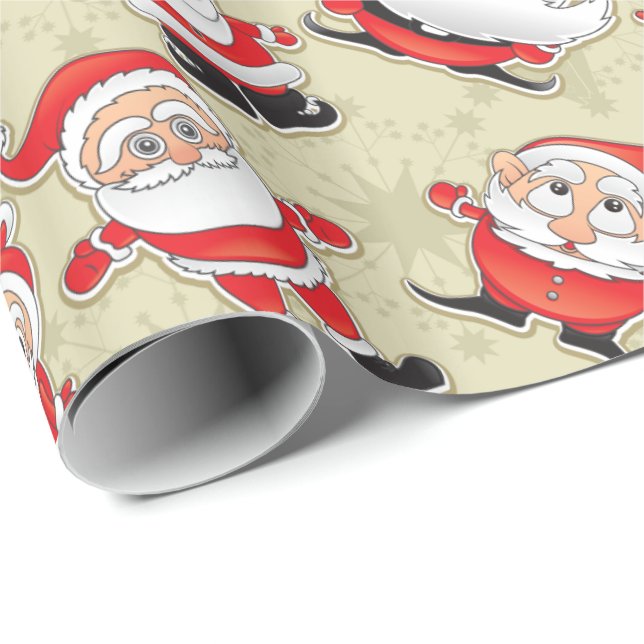 Buncha Crazy Santa Presentpapper (Rullad Hörn)