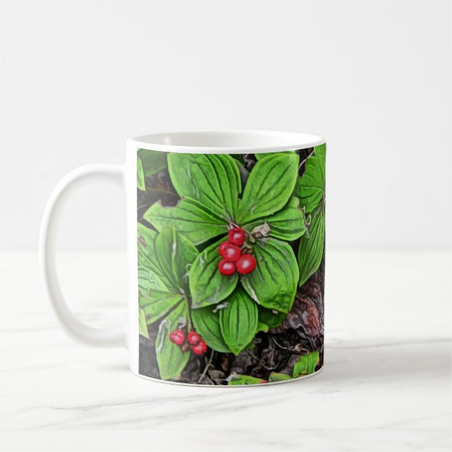 Bunchberry med berries kaffemugg (Vänster)
