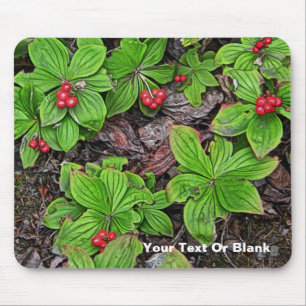 Bunchberry med berries musmatta