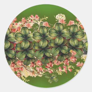 Bunches of Shamrocks Stickers Runt Klistermärke