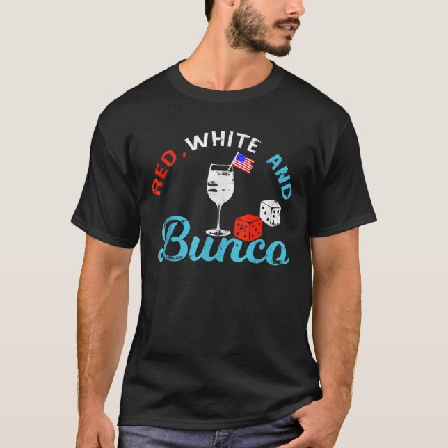 Bunco 4:e juli Red White och Bunco Tanktop T Shirt (Framsida)
