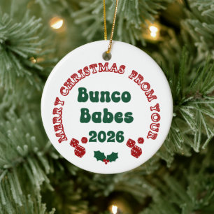 Bunco Babe Årlig Prydnad Julgransprydnad Keramik