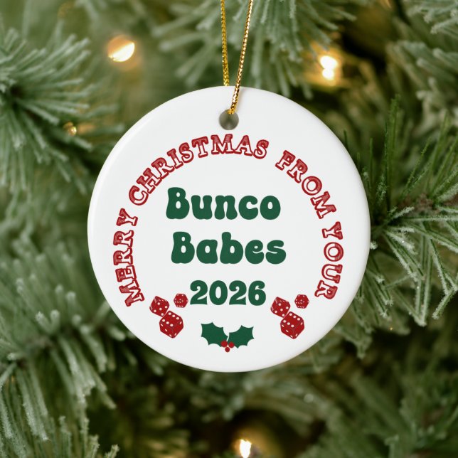 Bunco Babe Årlig Prydnad Julgransprydnad Keramik (Träd)