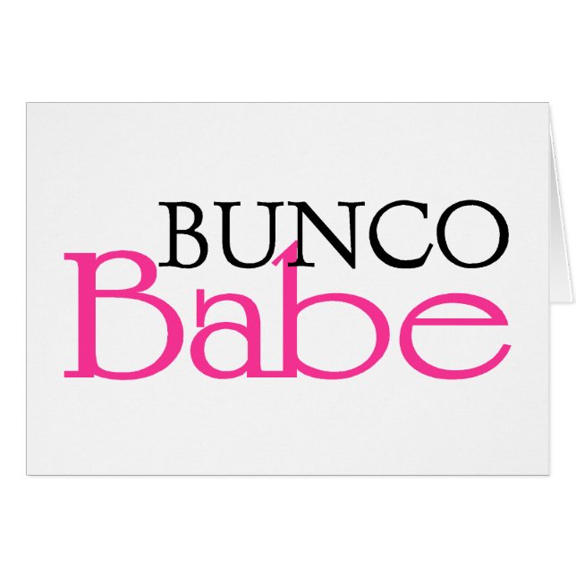 Bunco Babe Hälsningskort (Framsidan Horizontal)