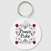Bunco Babe med Swirls Button