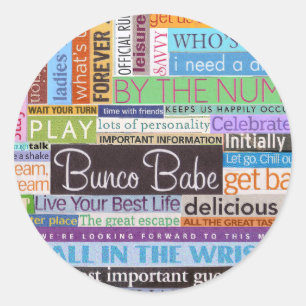 Bunco Babe Runt Klistermärke