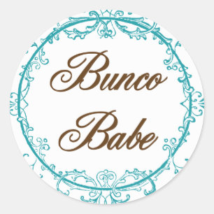 Bunco Babe Stickers Runt Klistermärke