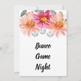 Bunco Blommigt Dice Game Party Inbjudningar