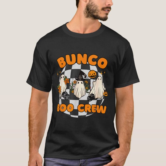 Bunco Boo Crew Bunco Halloween Dice  T Shirt (Framsida)