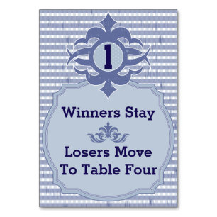 Bunco Bord Card - Lila Pput #1 Bordsnummer