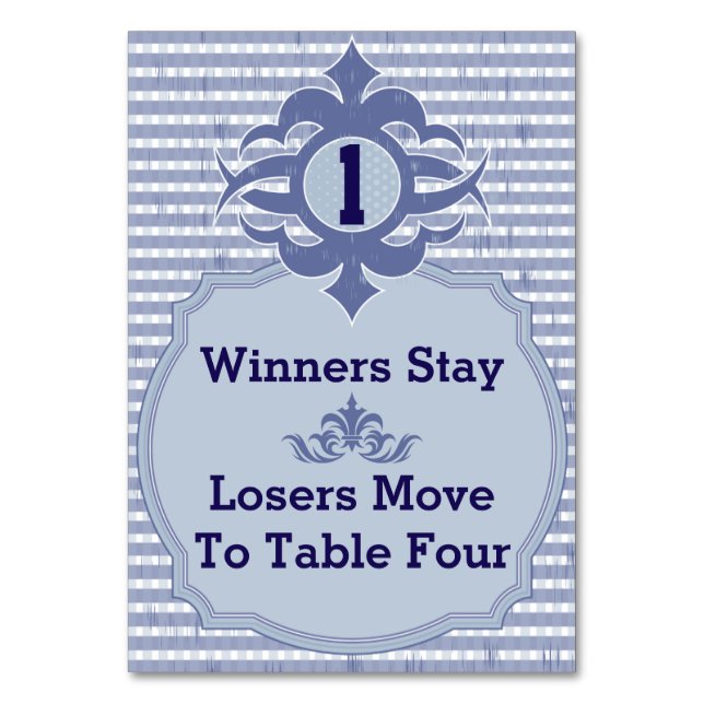 Bunco Bord Card - Lila Pput #1 Bordsnummer (Framsidan)