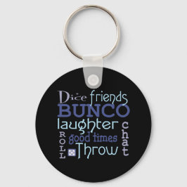 Bunco Bra Times Dice Friends Modern Blue & Lila Nyckelring