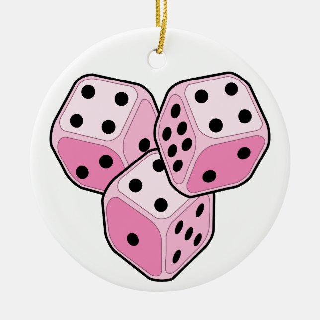 Bunco Breast Cancer Julgransprydnad Keramik (Framsidan)