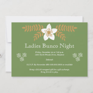 Bunco Bunko December Julfest Inbjudningar