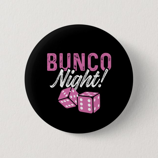 Bunco Button Party favors Raffle-priset Bunco Natt Knapp (Framsida)