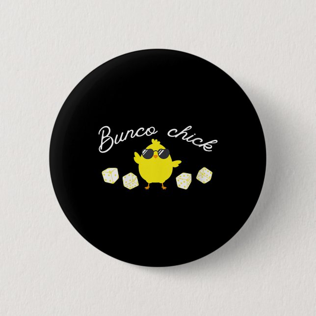 Bunco Chick Påsk Vår Bunco Dice Knapp (Framsida)