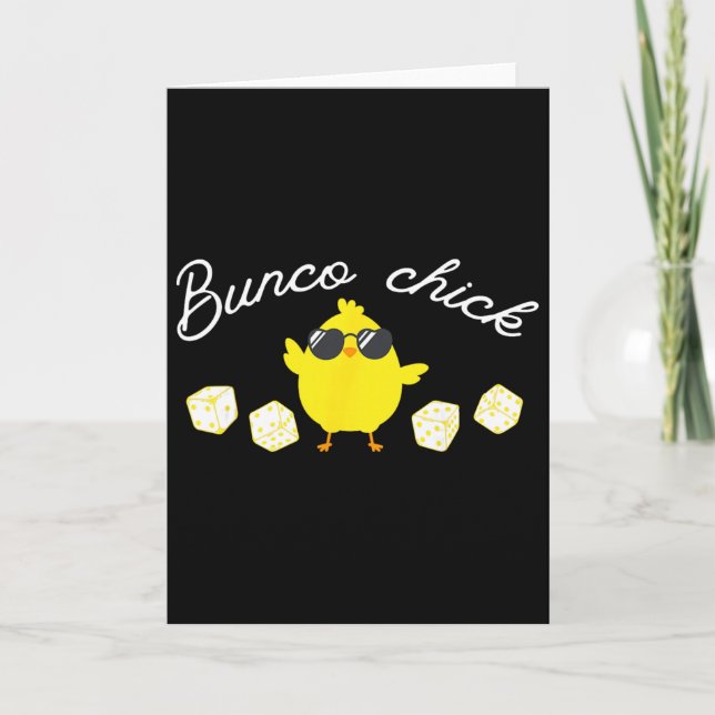 Bunco Chick Påsk Vår Bunco Tärning Kort (Framsida)
