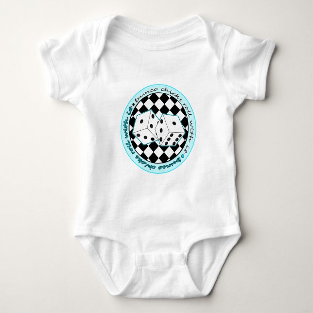 Bunco Chicks Roll with it - Blue Tröja (Framsida)