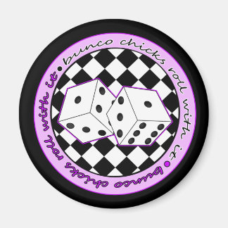 Bunco Chicks Roll with it - Lila Magnet