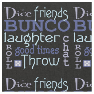 Bunco Dice Friends Lila, Black and Blue Modern Tyg