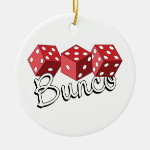 Bunco Dice Game Julgransprydnad Keramik