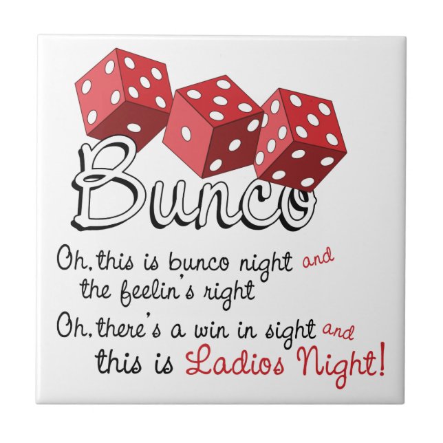 Bunco Dice Game Kakelplatta (Framsidan)