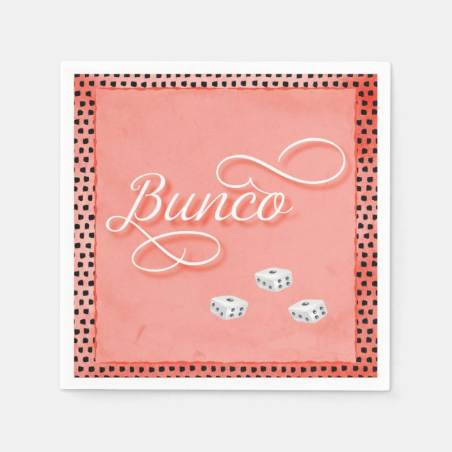 Bunco Dice Game Nght Pappersservett (Framsidan)