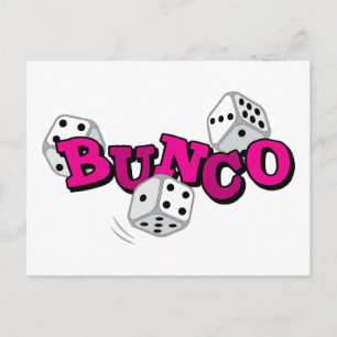 Bunco Dice Game Vykort